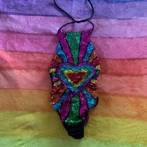 Easy Tiger Rainbow Heart Bodysuit